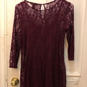Bordeaux lace dress